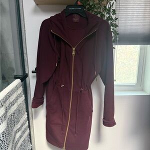 Athleta Keys Burgundy Embrace Jacket Hoodie